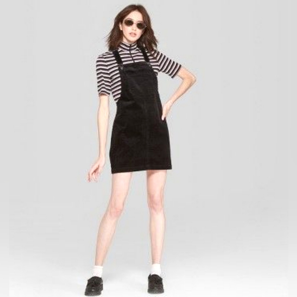 Wild Fable Black Corduroy Dress Overalls/New